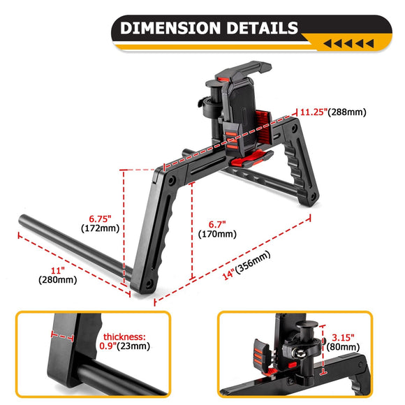 2022+ Polaris RZR PRO XP Turbo R Pro R CNC 6061 Aluminum UTV Front Passenger U - Grab Handle - WeiSen - 80302005