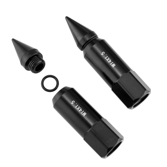20x Black 14x1.5 Spike Lug Nuts for Chevrolet Silverado 1500 Sierra 1500 Tahoe Suburban - WeiSen - 70308001