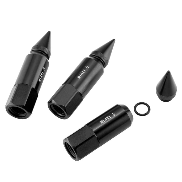20x Black 14x1.5 Spike Lug Nuts for Chevrolet Silverado 1500 Sierra 1500 Tahoe Suburban - WeiSen - 70308001