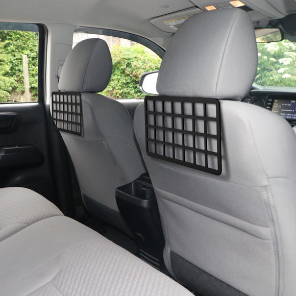 2nd & 3rd 2005 - 2023 Toyota Tacoma 2Pcs MOLLE Panel Seat Headrest Storage Metal Shelf - WeiSen - 70120010