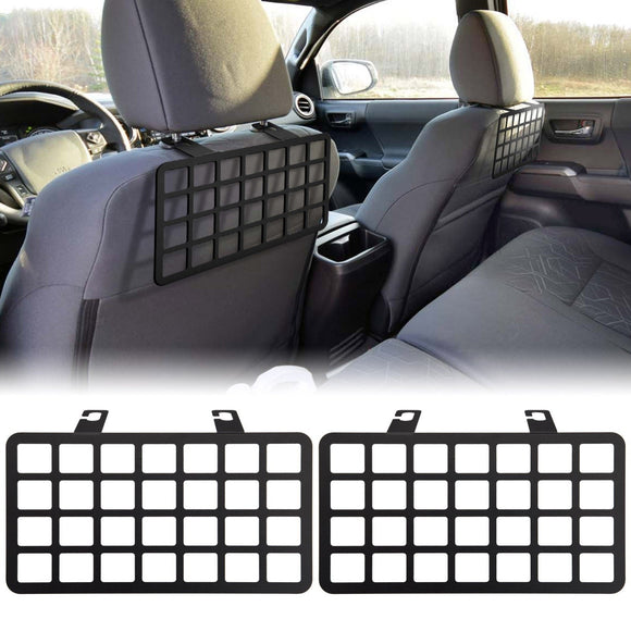 2nd & 3rd 2005 - 2023 Toyota Tacoma 2Pcs MOLLE Panel Seat Headrest Storage Metal Shelf - WeiSen - 70120010