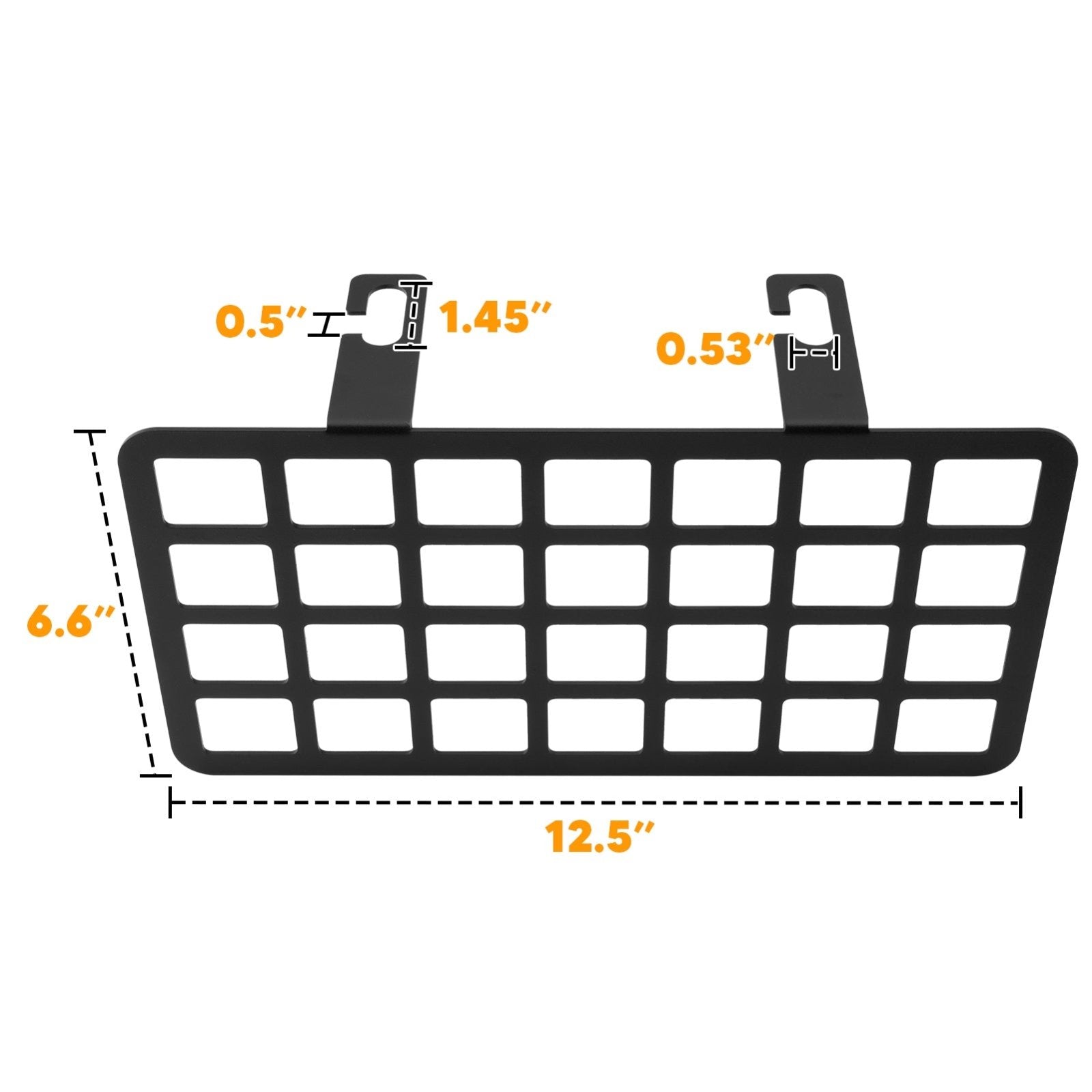 2nd & 3rd 2005-2023 Toyota Tacoma 2Pcs MOLLE Panel Seat Headrest Storage Metal Shelf - Weisen