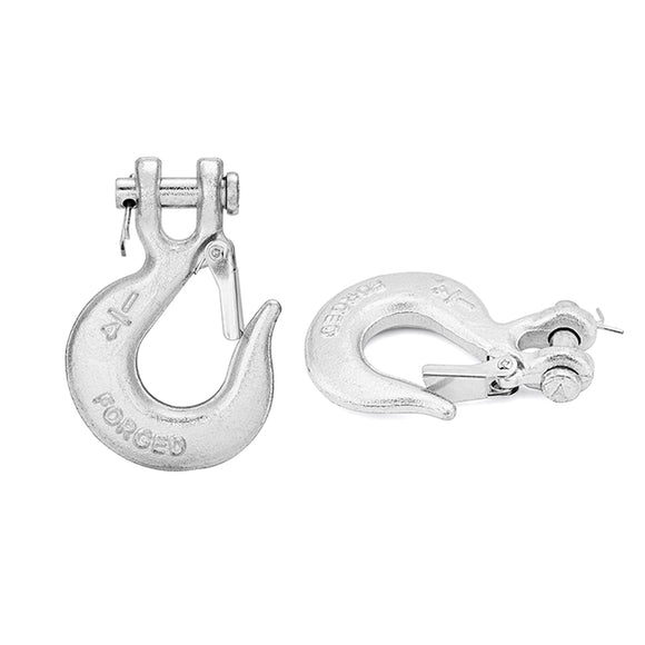 2Pcs 1/4" Winch Clevis Slip Hook w/ Safety Latch for UTV ATV Polaris Can - Am - WeiSen - 80310013*2