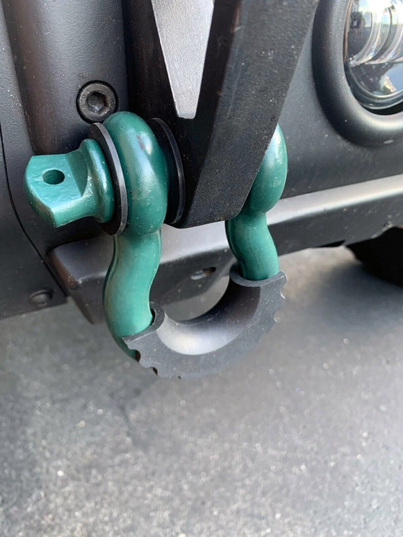 2x Black Silicone Isolators + 8x Rubber Washers Fit 3/4" D - Ring Shackle 7/8" Pin - WeiSen - 70304015