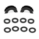 2x Black Silicone Isolators + 8x Rubber Washers Fit 3/4" D - Ring Shackle 7/8" Pin - WeiSen - 70304015