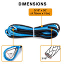 3/16" x 50' Synthetic Winch Line Cable Rope 7000LBs for ATV UTV Winch - WeiSen - 80310008