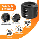 3/8" Winch Clevis Slip Hook & Winch Rubber Stopper Set for UTV SUV Jeep Truck Trailer - WeiSen - 80310012+80310015