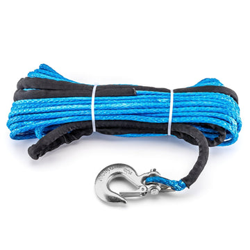 3/8" x 95’ Synthetic Winch Cable Rope Clevis Slip Hook for ATV UTV SUV Truck Boat 8,000 - 12,000 lb - WeiSen - 80310011+80310015