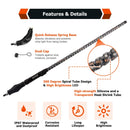 3FT RGB LED Whip Light w/ Flags for UTV ATV | Wireless Remote Control & Bluetooth App Control & 366 Modes - WeiSen - 80204002