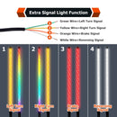 3FT RGB LED Whip Light w/ Flags for UTV ATV | Wireless Remote Control & Bluetooth App Control & 366 Modes - WeiSen - 80204002