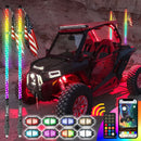 3FT RGB LED Whip Lights & Rock Lights Combo Kit for UTV ATV | Wireless Remote Control & Bluetooth App Control - WeiSen - 80204004