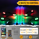 3FT RGB LED Whip Lights & Rock Lights Combo Kit for UTV ATV | Wireless Remote Control & Bluetooth App Control - WeiSen - 80204004