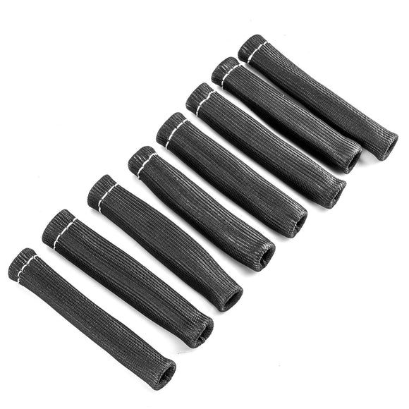 8Pcs Universal 2500 Degree Spark Plug Wire Boots Protector Sleeve Heat Shield Cover - WeiSen - 70820001