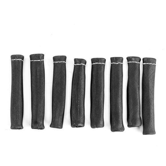 8Pcs Universal 2500 Degree Spark Plug Wire Boots Protector Sleeve Heat Shield Cover - WeiSen - 70820001