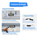 8PCS Universal Surface Mount Dual Row 24LEDs Amber White Emergency Hazard Warning Strobe Lights Kit - WeiSen - 70207002