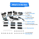 8PCS Universal Surface Mount Dual Row 24LEDs Amber White Emergency Hazard Warning Strobe Lights Kit - WeiSen - 70207002