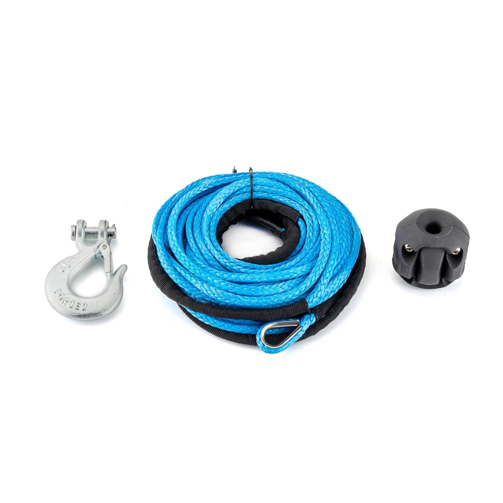 ATV UTV 3/16 x 50' 7000lbs Synthetic Winch Line Cable Rope Clevis Slip Hook Cable Stopper