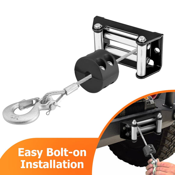 ATV UTV 4 - Way 4 - 1/4" Winch Roller Fairlead Cable Guide for 3000 - 4000 LBS - WeiSen - 80310005