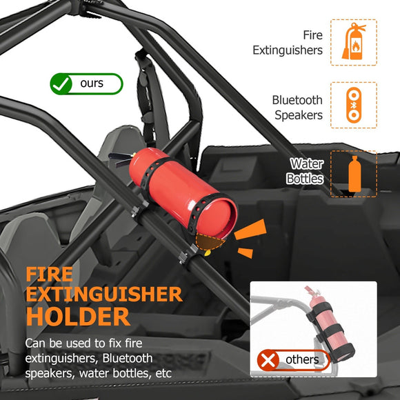 Cam Am Kawasaki Yamaha 1" - 2" Tubes Roll Cage Quick - Release Fire Extinguisher Holder Bracket - WeiSen - 80120012