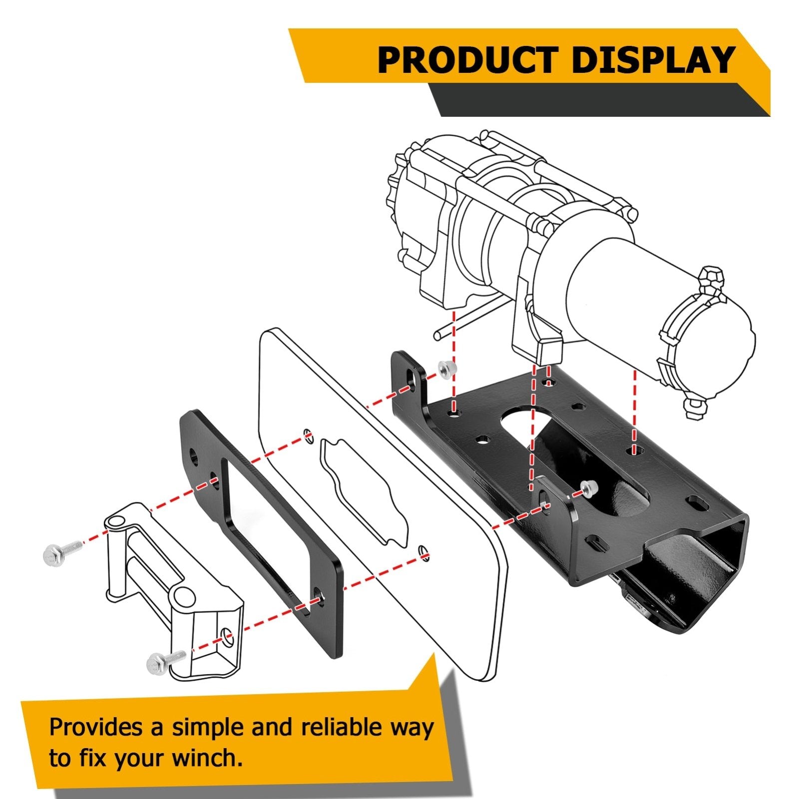 Can Am Defender HD5/HD7/HD8/HD9/HD10/MAX UTV Winch Mounting Bracket - Weisen