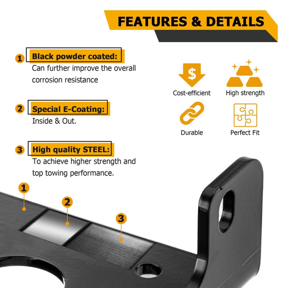 Can Am Defender HD5/HD7/HD8/HD9/HD10/MAX UTV Winch Mounting Bracket - WeiSen - 80106019