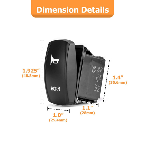 Can Am Maverick X3 Defender Polaris Ranger RZR Blue Laser Etched Universal LED Rocker Switch - WeiSen - 70204035