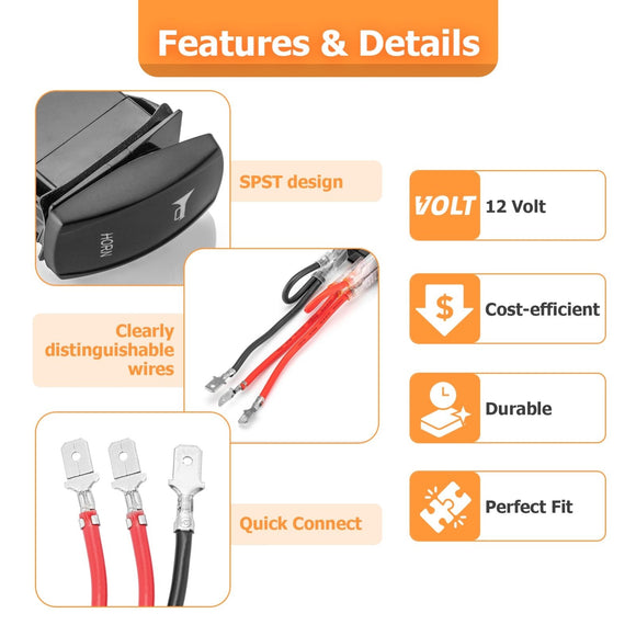 Can Am Maverick X3 Defender Polaris Ranger RZR Blue Laser Etched Universal LED Rocker Switch - WeiSen - 70204035