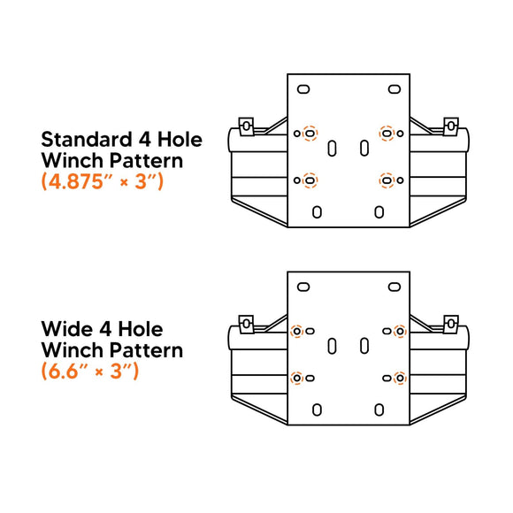 2017 - 2024 Can - Am Maverick X3/X3 Max Front Bumper Winch Heavy Mount Plate Kit - WeiSen - 80106006