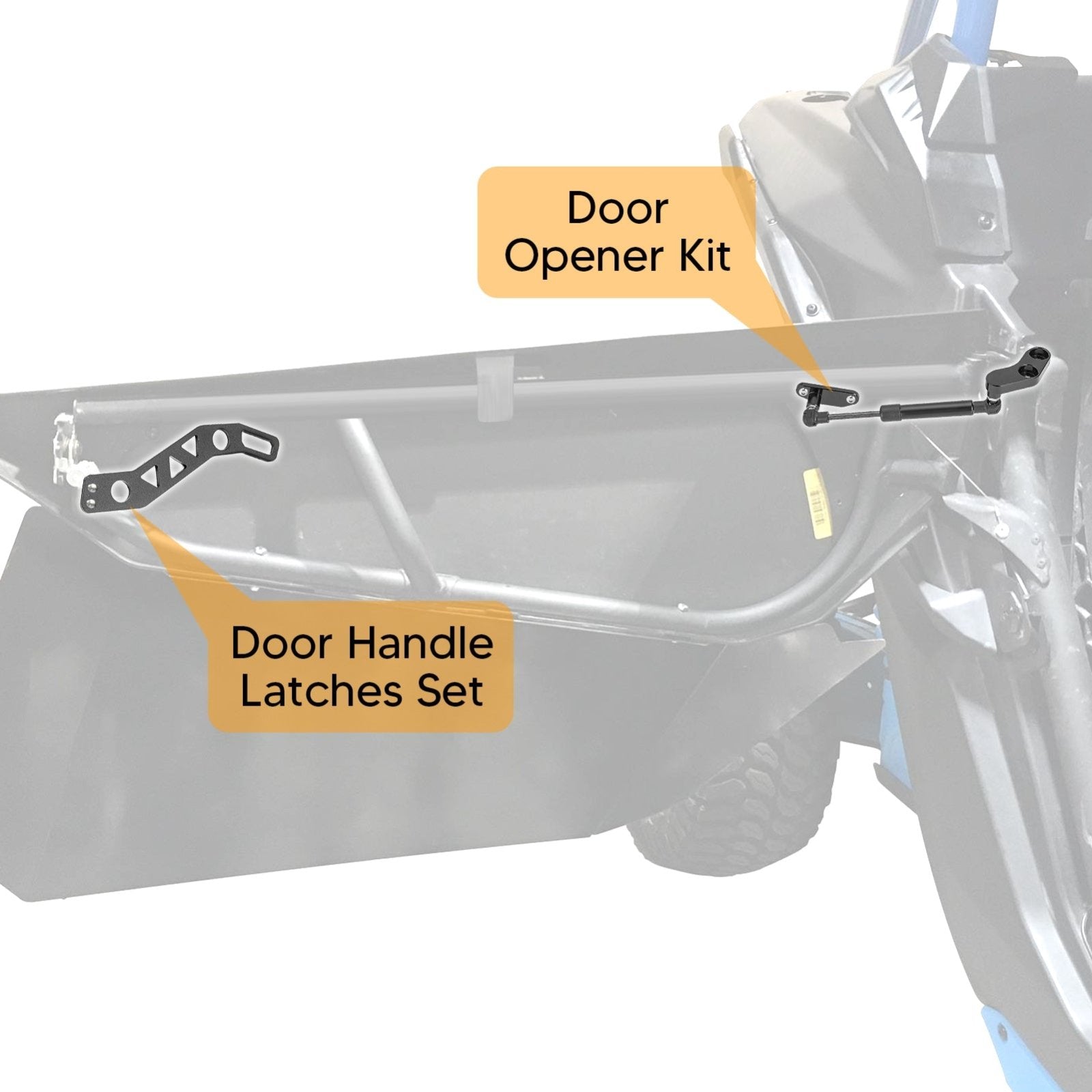 Can Am Maverick X3 MAX X DS 2017-2023 UTV Custom Door Handles Latches BLACK - Weisen