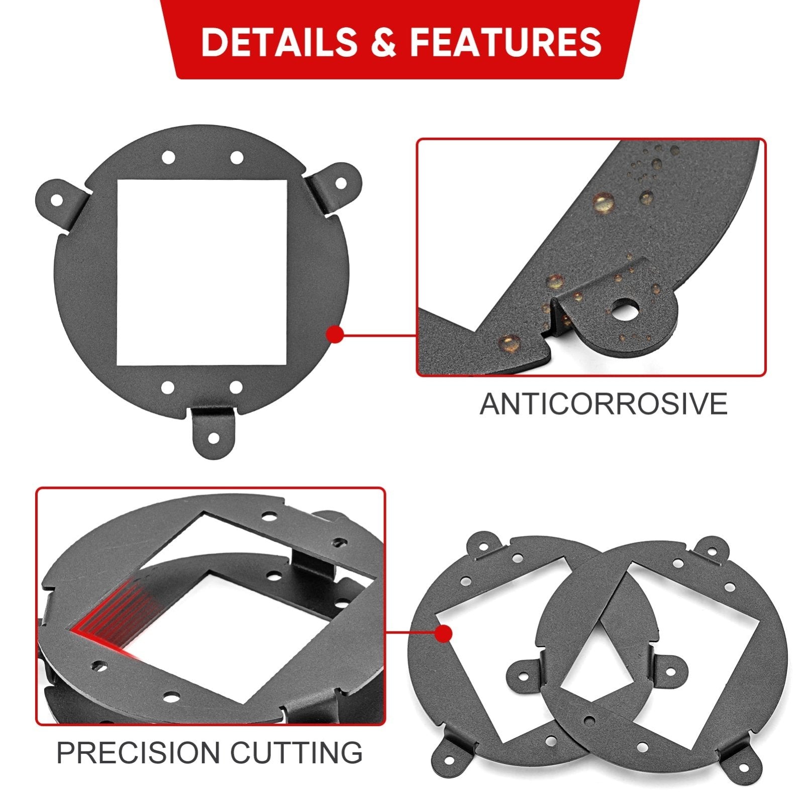 Can-Am Outlander Max L 400 450 500 570 Headlight Coversion Bezel Bracket - Weisen