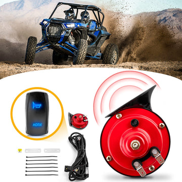 Can Am Polaris Arctic Cat Honda Universal Street Legal Horn Kit with Rocker Switch - WeiSen - 80620001