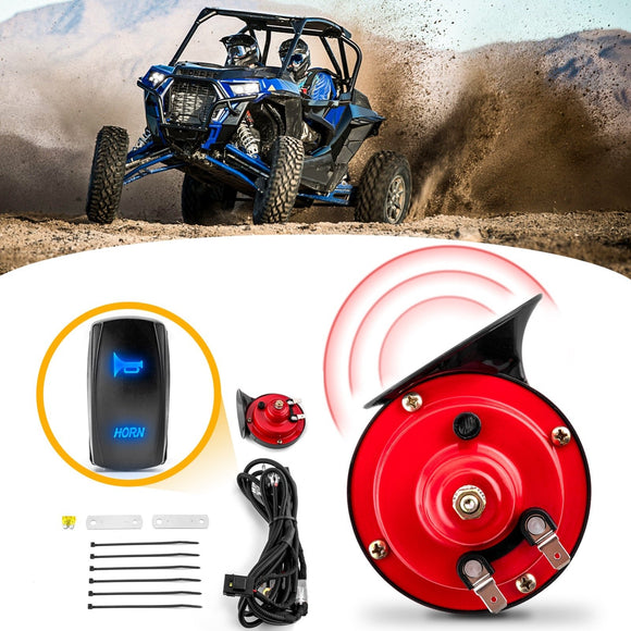 Can Am Polaris Arctic Cat Honda Universal Street Legal Horn Kit with Rocker Switch - WeiSen - 80620001