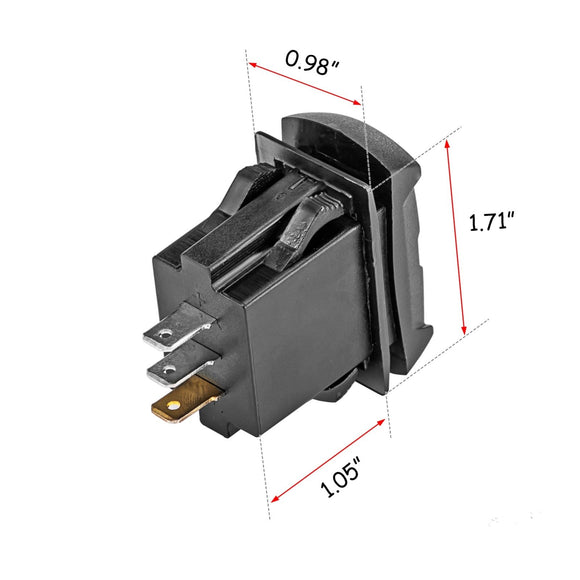 Car Motorcycle ATV UTV RV Vehicles Marine Boat LED Digital Dual Voltmeter Voltage Rocker Switch - WeiSen - 70220004