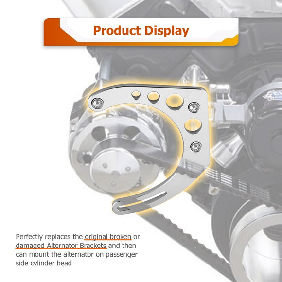 Chevy Big Block 396 427 454 EWP LWP Alternator Bracket 6061 Billet Aluminum - WeiSen - 70520007