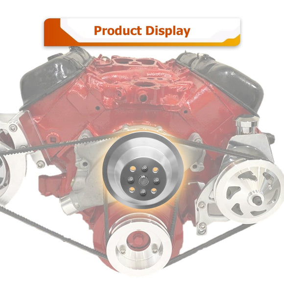 Chevy Big Block Billet Aluminum Water Pump Pulley 2 Groove Short Water Pump - WeiSen - 70505009