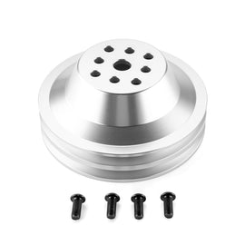 Chevy Big Block Billet Aluminum Water Pump Pulley 2 Groove Short Water Pump - WeiSen - 70505009