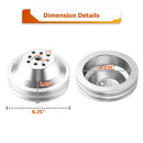 Chevy Big Block Billet Aluminum Water Pump Pulley 2 Groove Short Water Pump - WeiSen - 70505009