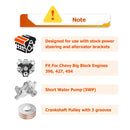 Chevy Big Block Engines 396 - 427 - 454 Short Water Pump Crankshaft Pulley w/ 3 Grooves - WeiSen - 70505010