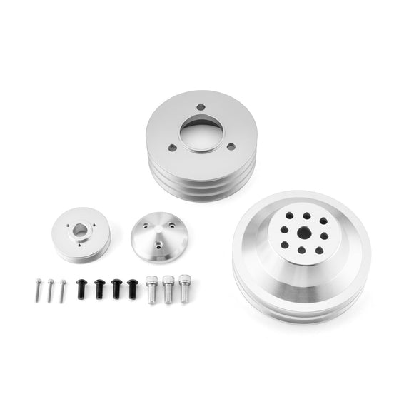 Chevy Big Block Engines 396 - 427 - 454 Short Water Pump V - Belt Pulley Kit - WeiSen - 70505011