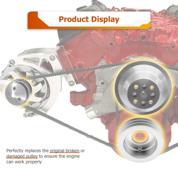 Chevy Big Block Engines 396 - 427 - 454 Short Water Pump V - Belt Pulley Kit - WeiSen - 70505011