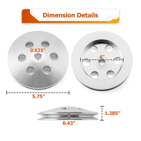Chevy Big Block /Small Block Saginaw 1 Groove Keyway Power Steering Pump Pully - WeiSen - 70505016
