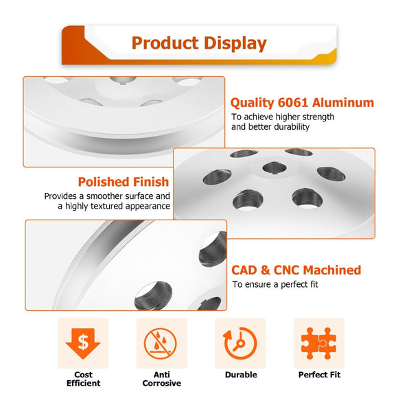 Chevy Big Block /Small Block Saginaw 1 Groove Keyway Power Steering Pump Pully - WeiSen - 70505016