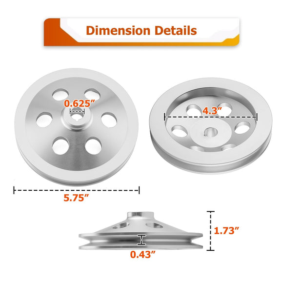 Chevy Big/Small Block Power Steering Pump Pully Saginaw 1 Groove Keyway - WeiSen - 70505015