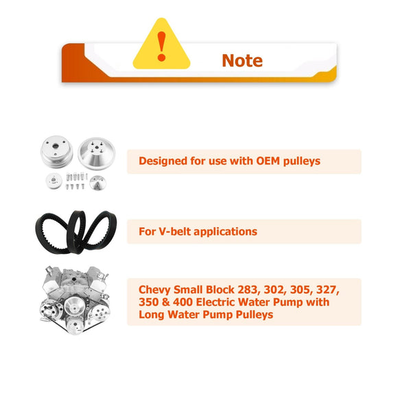 Chevy Small Block 283 302 305 327 350 400 V - Belt Alternator Bracket EWP SBC LWP - WeiSen - 70520008
