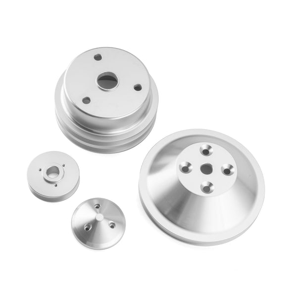 Chevy Small Block Engines 283 302 305 327 350 400 Long Water Pump V - Belt Pulley Kit - WeiSen - 70505008