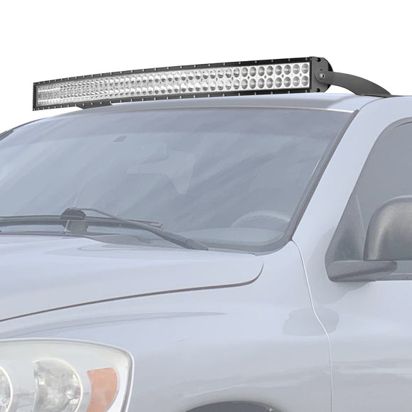 Dodge Ram 1500 2500 3500 Roof 52" 300W Curved LED Light Bar Bracket Wire Kit - WeiSen - ZT056 - L13 - W2