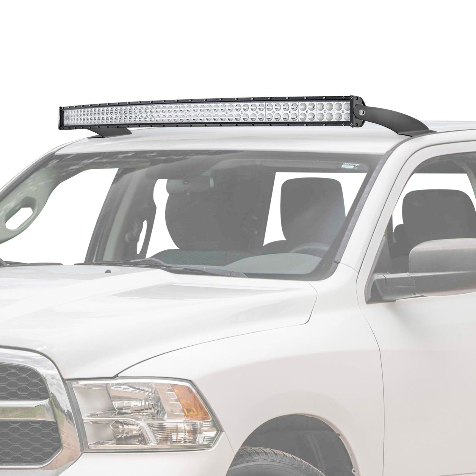 Dodge Ram 1500/2500/3500 52" Curved LED Light Bar Roof Bracket Mounts - Weisen