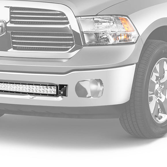 Dodge Ram 2500 3500 LED Curved Light Bar with Wiring Kit and Hidden Bumper Mounting Brackets - WeiSen - ZT013+LED009+WI001 - A