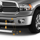 Dodge Ram 2500 3500 LED Curved Light Bar with Wiring Kit and Hidden Bumper Mounting Brackets - WeiSen - ZT013+LED009+WI001 - A