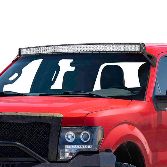 2004 - 2018 Ford F150 Roof 52" Curved LED Light Bar Brackets Wire Kit - WeiSen - ZT004 - A - L13 - W2
